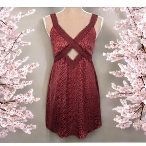 AMERICAN EAGLE Boho Ditsy Floral Lace-Trimmed Slip Dress Festival Party Small - Picture 1 of 9