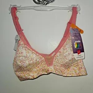 Hanes Ultimate Bold Daisy Convertible Wireless T-Shirt Bra DHHU26 NWT - Picture 1 of 6