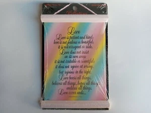 Reflections Hanging Wall Plaque 1 Corinthians 13:4-8 Love In Pastel Colors 1986 - Picture 1 of 8