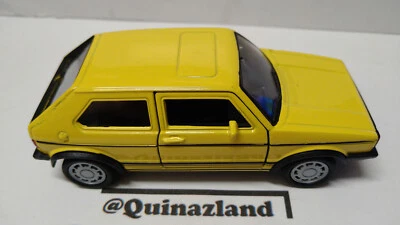 Welly Volkswagen golf 1 GTI giallo (carrello) - Immagine 1 di 4