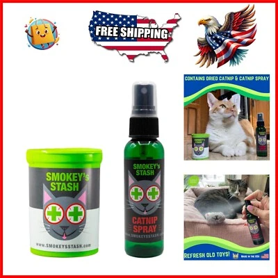 Dried Organic Catnip & Potent Spray Combo - Ideal for Training & Fun Playtime - Image 1 of 4