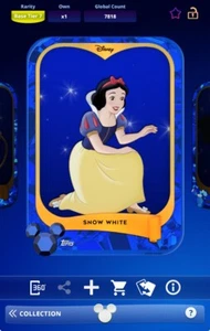 Topps Disney Collect 2025 Base Series 1 Tier 7 Gemstone Sapphire - Snow White - Picture 1 of 2