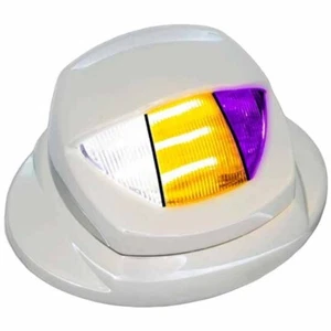 White And Amber LED Mini Step Light W/ Dual Purple Light - Picture 1 of 3