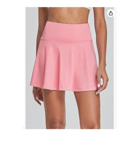 BALEAF SKORT/SKIRT FOR WOMEN, High Waist, With Shorts and 2 Pockets Pink, L - Picture 1 of 2