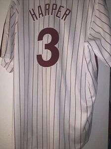 Bryce Harper Philadelphia Phillies Alternate Pinstripe Jersey Size XL - Picture 1 of 2