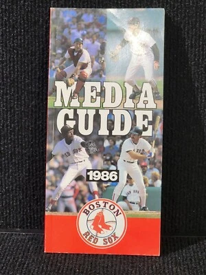 1986 BOSTON RED SOX MEDIA GUIDE Yearbook WORLD SERIES Program FENWAY 75th Anniv - Image 1 of 3
