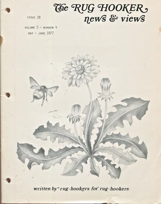 #28 The Rug Hooker Notícias e Visualizações Maio 1977 Revista Gancho Instruções Padrões - Imagem 1 de 2