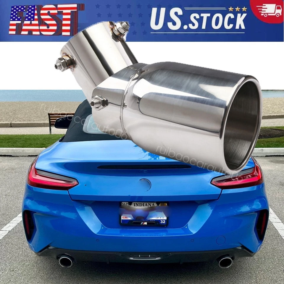 Chrome Stainless Steel Rear Exhaust Pipe Tail Muffler Tip For BMW Z4 sDrive30i Foto 1 de 4