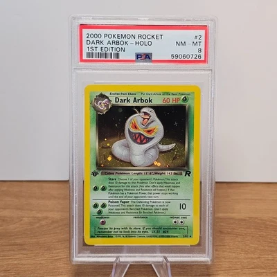 2000 POKEMON DARK ARBOK HOLO 1ST EDITION PSA 8 NM-MT Team Rocket 2/82 - Image 1 of 2