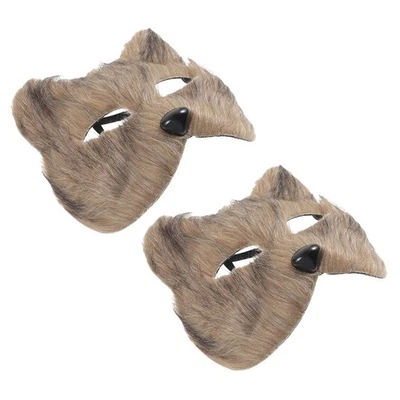  2 pezzi Cosplay Maschera di volpe Maschera di animali divertenti Maschera di - Immagine 1 di 4