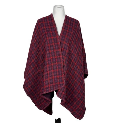 Boyne Valley Weavers Handmade Ireland Cloak Cape Shawl Wrap Wool Blend Sweater - Image 1 of 4