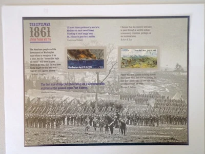 Почтовая служба США Гражданская война - 1861 Scott No.  4522-4523 НАВСЕГДА - Изображение 1 из 2