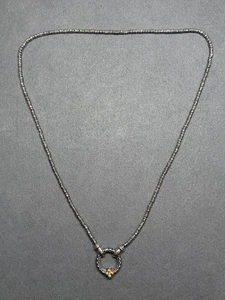 Barbara Bixby 925 Sterling Silver 18K Flower Clasp Round Link Chain Necklace 20” - Picture 1 of 17