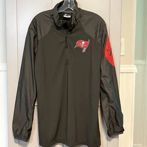 NFL Tampa Bay Buccaneers Nike Dri-fit Large 1/4 Zip Pullover Jacket Phone Pocket - Picture 1 of 13