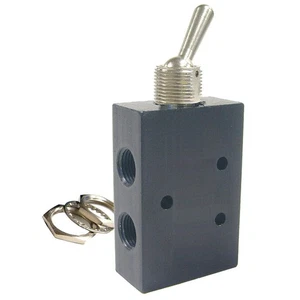 PNEUMADYNE INC HM45-1/8-DT Manual Air Control Valve,Toggle,Aluminum 14F292 - Picture 1 of 1