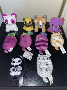 Small Plush Bean Bag Bare Bones, Cats Vs Pickles, Pet Tooties, Squeezamals Lot - Picture 1 of 2