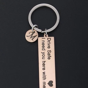 2pcs Blank Stainless Steel Key Chain Blank Keychains Metal Key - Picture 1 of 12