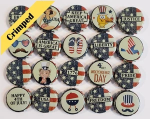 100 Flag Beer Bottle Patriotic Decoration (Crimped, Used) July 4th - Picture 1 of 5
