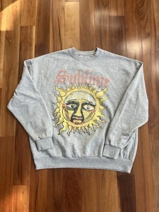 Sudadera Sublime Cuello Redondo Gris Talla Mediana Suelta - Imagen 1 de 5
