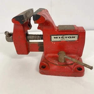 Vintage Wilton Utility Bench Vise 3.5" Jaw Width Made in USA RED 3” Opening - Picture 1 of 11