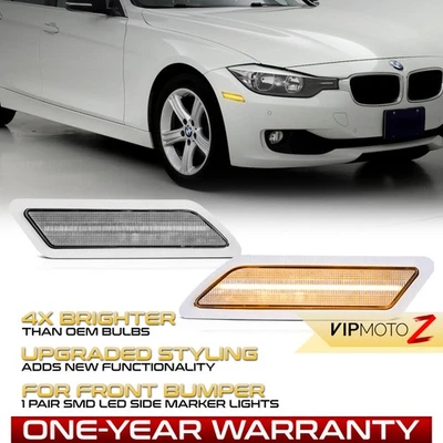 Full LED Amber Side Marker Lights For 2012-2015 BMW F30 F31 328i 335i xDrive Foto 1 de 4