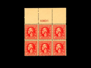 526 WASHINGTON 2cent US MNH TOP Plate Block Fine - VFINE+++L@@K - Picture 1 of 2