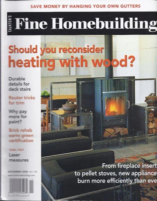 Fine Homebuilding Magazine Wood Heating Router Trim Tricks Laser Measures 2008 - Image 1 of 4