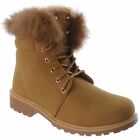 Ladies Boots Ankle Combat Lace Up Army Flat Military Grip Sole Womens Shoes Size