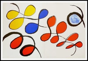 CALDER Alexandre original lithograph, Spirals, lithographie, 1963, Stabiles - Imagen 1 de 4