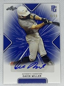 2021 LEAF PERFECT GAME AUTO GAVIN MILLER BLUE PAPER 6/15