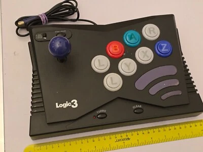 NINTENDO GAMECUBE WII ARCADE FIGHT STICK JOYSTICK CONTROLLER GAME CONTROL Black - Image 1 of 4