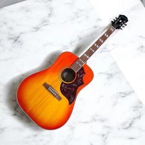 Epiphone Hummingbird Studio Cherry Burst Acoustic Guitar W/Gig Bag Used Product - Picture 1 of 17