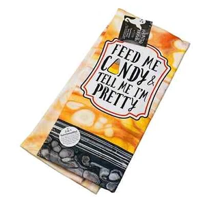 Kay Dee Designs Halloween Feed Me Candy I'm Pretty Dual Purpose Kitchen Towel - Picture 1 of 3