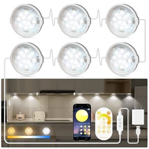 Under Cabinet Lights Plug in Dimmable White LED Under Cabinet Lighting Blueto... - Picture 1 of 8