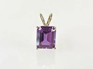 14K Yellow Gold APX 8 1/3 CTW Radiant Amethyst Pendant (AM1081066) - Picture 1 of 6