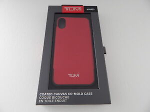Tumi Genuine Coated Canvas Co-Mold Case For iPhone X XS Red New