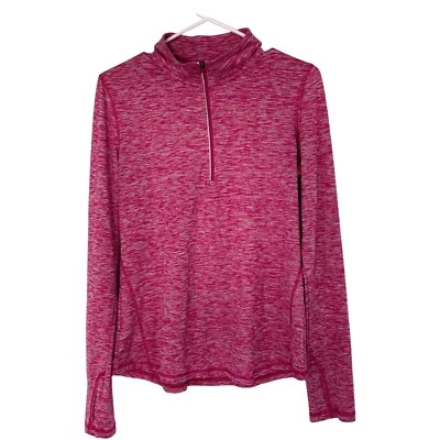 Женская Danskin теперь спортивный топ 1/4 молнии розовый размер M 5852 - Изображение 1 из 4