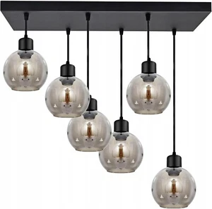 FKL DESIGN Deckenlampe Deckenleuchte Kugel Glas E27 Schwarz Serie N100 (DH6Q) - Bild 1 von 4