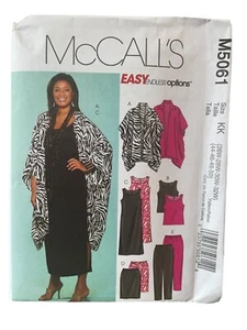 McCalls M5061 Womens Pattern KK 26W-32W Jacket Dress Skirt & Pants - Picture 1 of 2