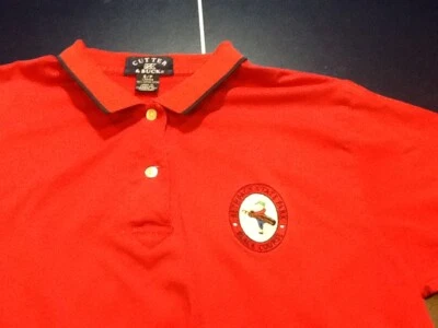 Polo de golf CUTTER & BUCK para mujer y mujer rojo/Bethpage negro logotipo talla pequeña Foto 1 de 4