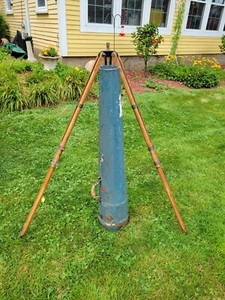 Vintage Wooden Camera Tripod All Brass With Case 1930s 40s Vintage Antique Old  - Picture 1 of 24