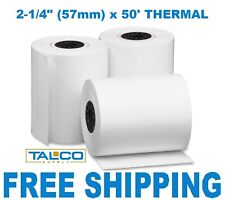(100) VERIFONE VX680 (2-1/4" x 50') THERMAL RECEIPT PAPER ROLLS ~FREE SHIPPING~