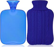 Rubber Hot Water Bottle with Cover Knitted Transparent Hot Water Bag 2 ...