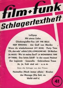 Film + Funk Schlagertextheft Nr. 41 - Bild 1 von 1