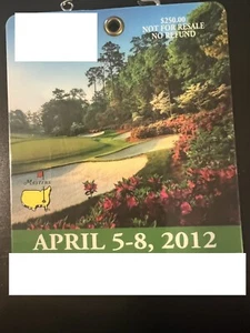 2012 Masters Badge Bubba Watson Champion - Picture 1 of 1