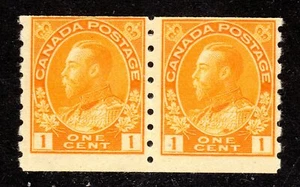 SELLO CANADÁ #126 --- 1 PAR DE BOBINAS NARANJA - PERFECTO 8 VERDE -- 1912 - COMO NUEVO - Imagen 1 de 2