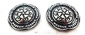 Zink Jeremiah Watt Conchos Münzrand Schraube Rücken Pferd Heft Neu Paar Größen Silber - Bild 1 von 5