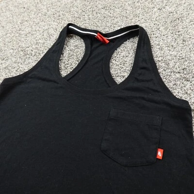 Camiseta sin mangas Nike para mujer S negra Swoosh entrenamiento correr gimnasio atlético activo Foto 1 de 4