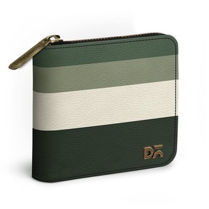 DailyObject Women's Zip Leathe Wallet with Coin Pocket & Button Closure, 1 Pcs