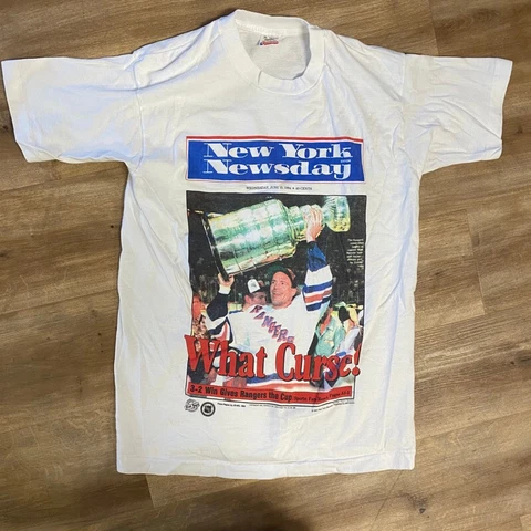 NEW YORK RANGERS STANLEY CUP CHAMPIONS VINTAGE 90s FRONT PAGE NHL HOCKEY TSHIRT Cover